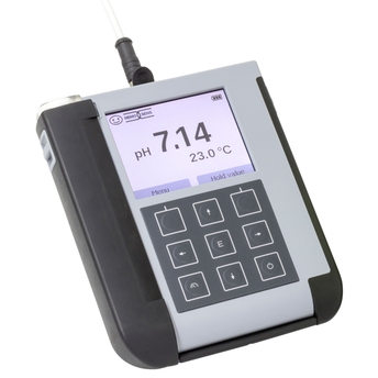 Equipamento portátil robusto para medição de pH / ORP, condutividade, oxigênio e temperatura. Equipamento portátil robusto para medição de pH / ORP, condutividade, oxigênio e temperatura.