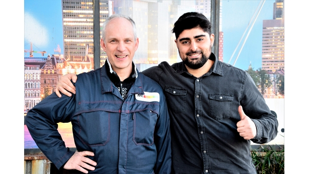 Richard Kooijmans e Hadji Cifci, da AVR Waste, em Rotterdam